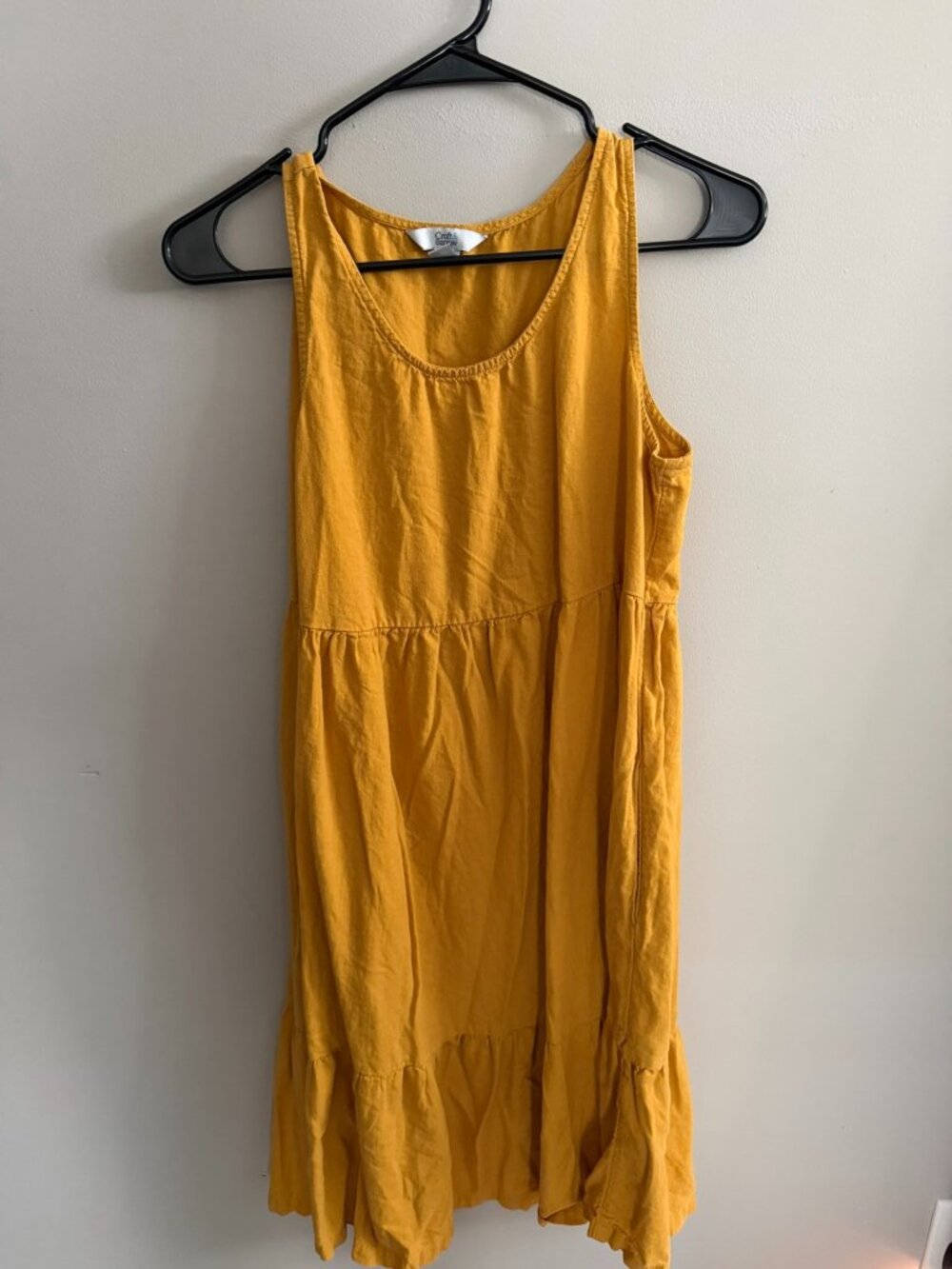 Yellow Croft & Barrow sun dress size S with pockets